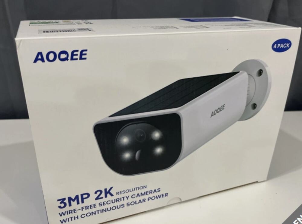 AOQEE 4pack Security Camera 3MP 2K res, Outdoor Wireless WiFi, Multi Options New